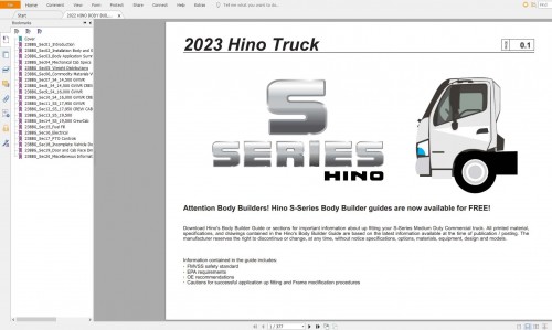 Hino Body Builder Book 2022 L SERIES, S SERIES, XL SERIES (2)