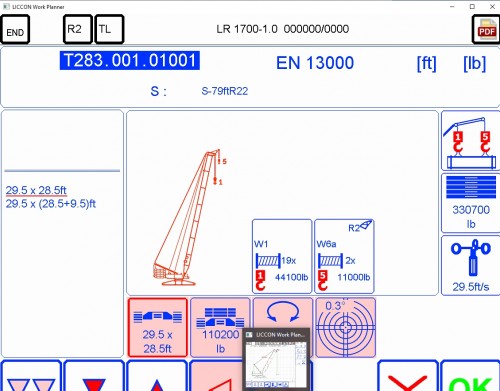 Liebherr LICCON Universal Work Planner V6.21 Mobile Crane LR 1700 1.0 700 Ton 15