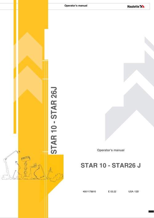 Haulotte Vertical Mast Star 10 Star26 J Operators Manual 4001178810 03.2022