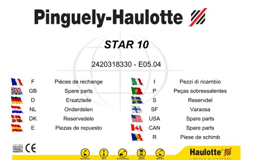 Haulotte Vertical Mast Star 10 Spare Parts Catalog 2420318330 05.2004 EN FR
