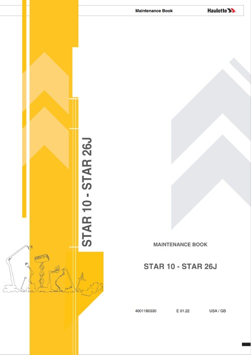 Haulotte Vertical Mast Star 10 Star 26J Maintenance Book 4001180330 01.2022