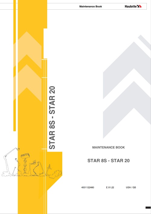 Haulotte Vertical Mast Star 8S Star 20 Maintenance Book 4001122480 01.2022