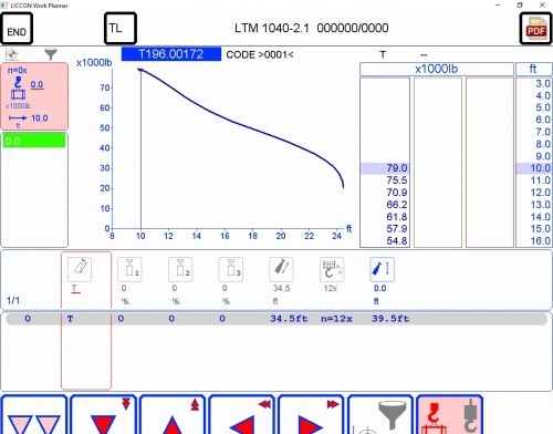 Liebherr LICCON Universal Work Planner V6.21 Mobile Crane & Telescopic Crawler Crane LTR 1040 40 Ton