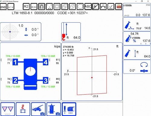 Liebherr LICCON Universal Work Planner V6.21 Mobile Crane LTM 1650 8.1 650 Ton 6