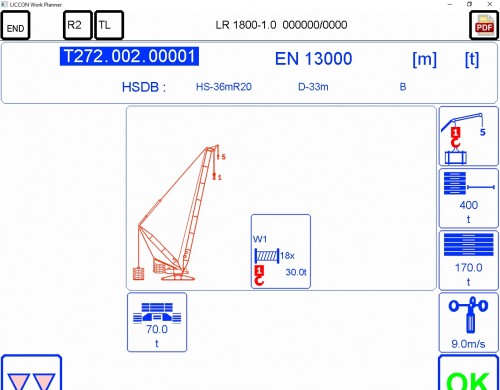 Liebherr LICCON Universal Work Planner V6.21 Mobile Crane LTM 1800 800 Ton 3