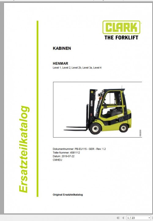 Clark-Forklift-Level-1---Level-4-Cabin-Parts-Manual-4581112-PB-EU115-07.2019-DE.jpg