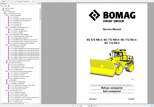 BOMAG 24.9GB Full Service Manual, Service Training, Operation & Maintenance Manual DVD 2