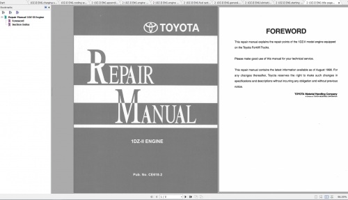 Toyota 1DZ II Engine Repair Manual 1