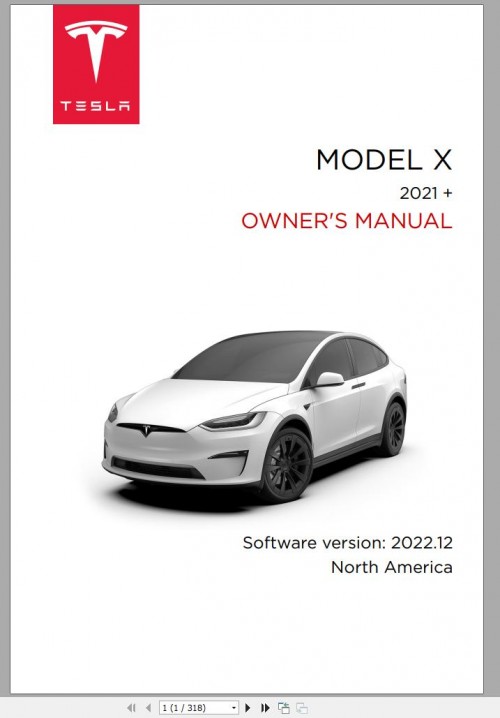 Tesla Model X 2021+ Owners Manual 2022