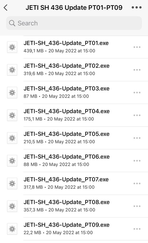 JETI SH 436 Update PT01 PT09