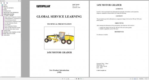 CAT Motor Grader 14M Global Service Learning Technical Presentation 1