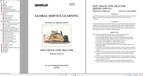 CAT Track Type Tractor D10T Global Service Learning Technical Presentation 1