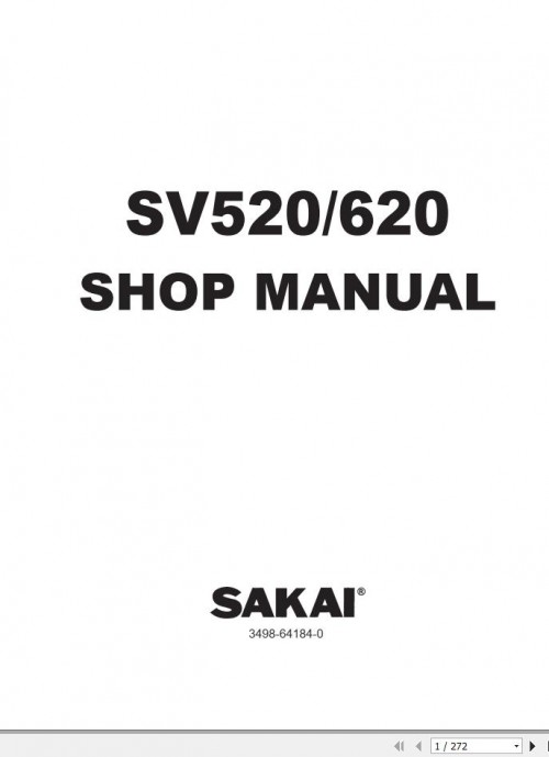 SAKAI Roller SV520 SV620 Workshop Manual 1