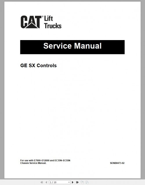 CAT Forklift E12000 Schematic, Service, Operation & Maintenance Manual 2