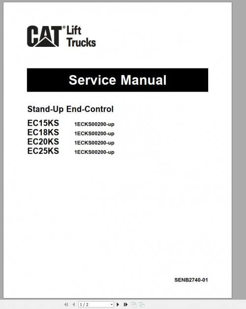 CAT Forklift EC15KS Service Manual