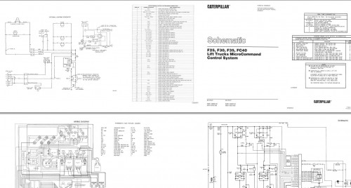 CAT Forklift F25 F30 F35 Schematic, Service Manual 1