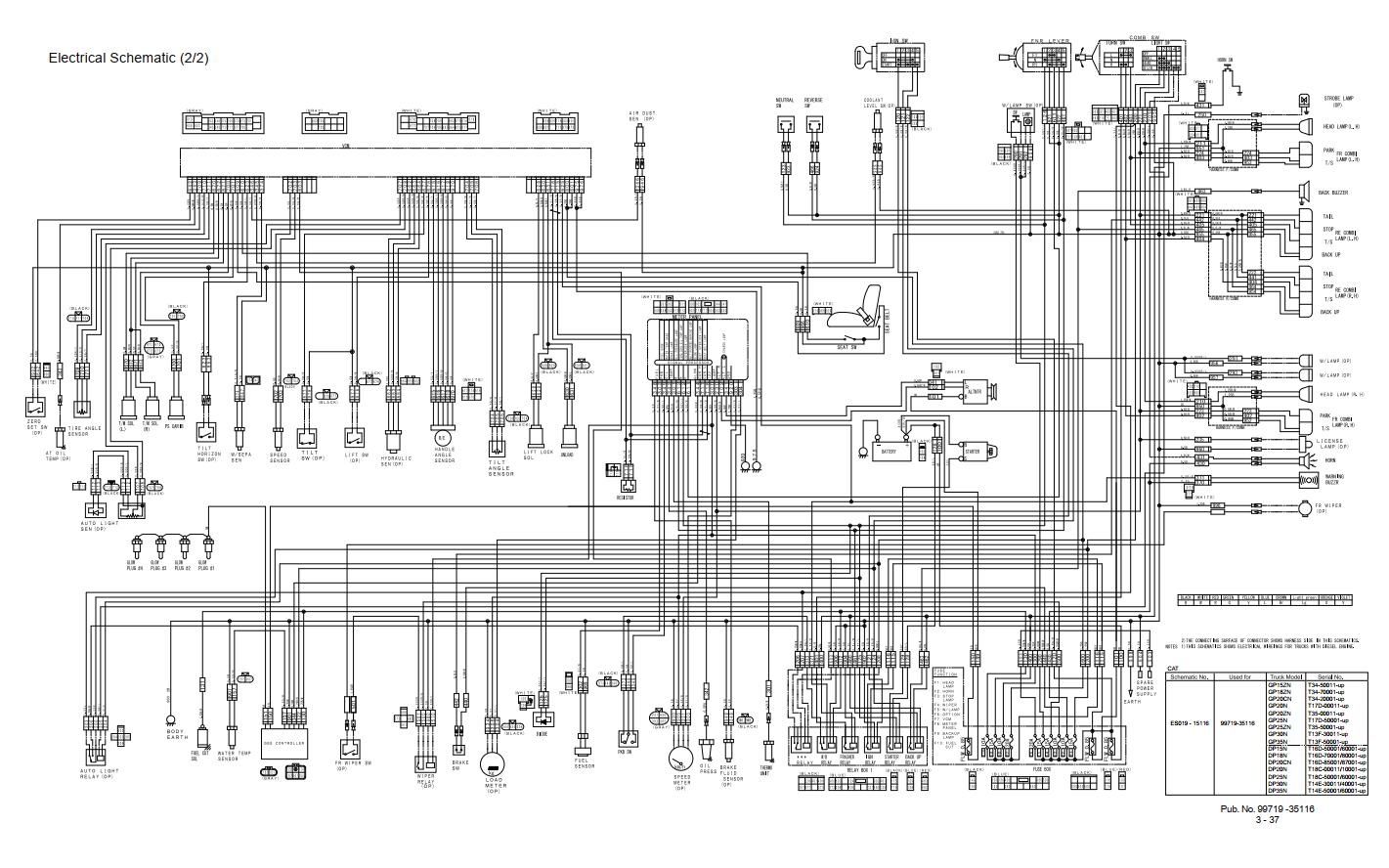 CAT Forklift GP15NM Schematic, Service, Operation & Maintenance Manual ...