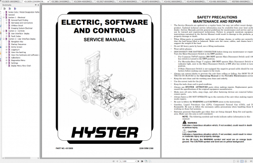 Hyster Forklift D917 H36XDS12 H40XDS12 H44XDS12 H48XDS12 H40XD12 H44XD12 H48XD12 Service Manual 12.2