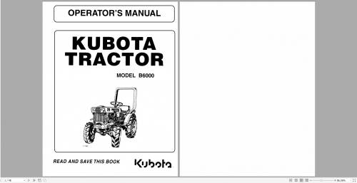Kubota Construction, Tractor & Engine Workshop Services Operator & Parts Manual DVD (10)