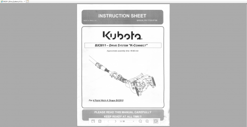 Kubota Construction, Tractor & Engine Workshop Services Operator & Parts Manual DVD (3)