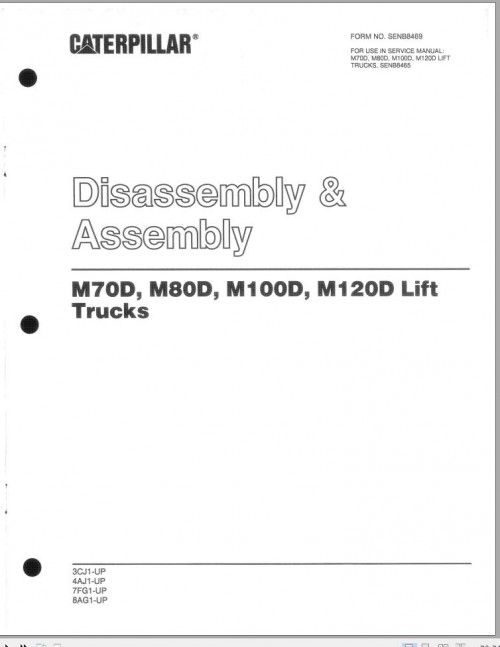 CAT Forklift M70D Service Manual