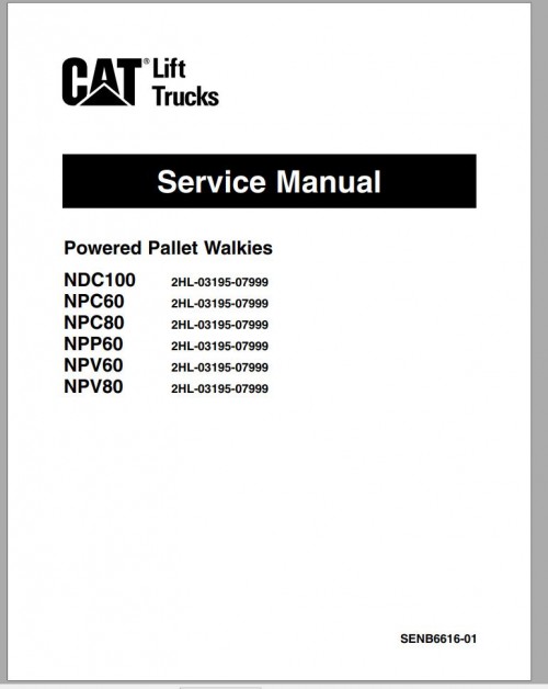 CAT Forklift NPV80 Service Manual