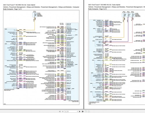 Ford F 150 4WD V6 3.5L 2021 Turbo Hybrid Wiring Diagrams (3)