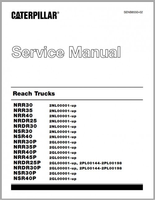CAT Forklift NRDR30 NRDR30P Service Manual