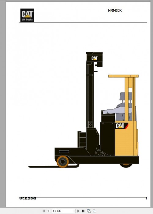 CAT Forklift NRM20K Spare Parts Manual