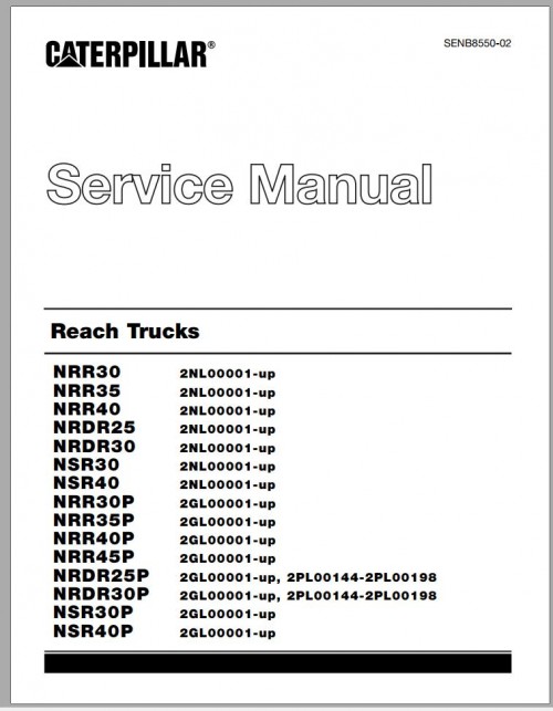 CAT Forklift NSR30P Service Manual