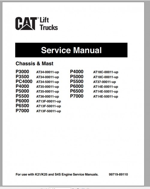 CAT Forklift PC4000 Schematic, Service, Operation & Maintenance Manual 1