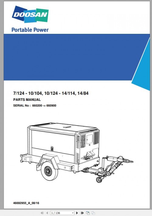 Ingersoll Rand Portable Compressor 14 84 Parts Manual 2018