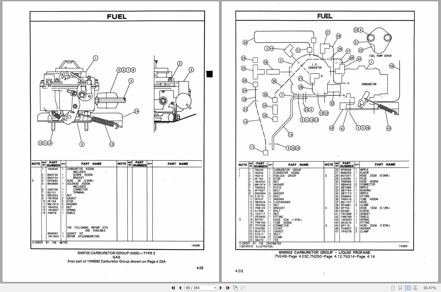 CAT Forklift T40C T50C T55C Spare Parts Manual | Auto Repair Manual ...