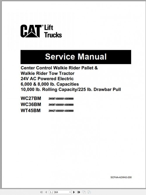 CAT Forklift WT45M Service Manual