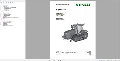 Fendt 900 MT S4 (T1 17, Stage 4f) Operator & Workshop Service Manual 1