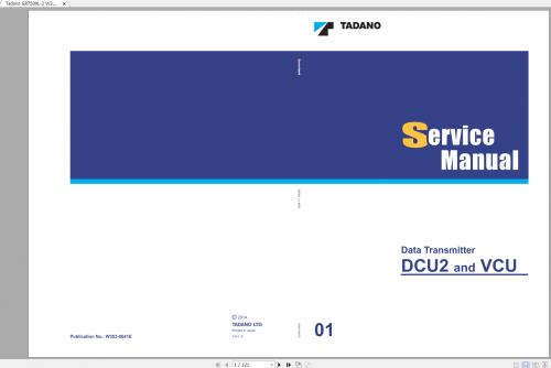 Tadano GR750XL 3 W303 0641E Service Manual Data Transmitter DCU2 and VCU 1