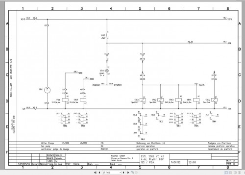 Hubtex Forklift VD 45 2005 Electrical Diagram 1998 DE 1