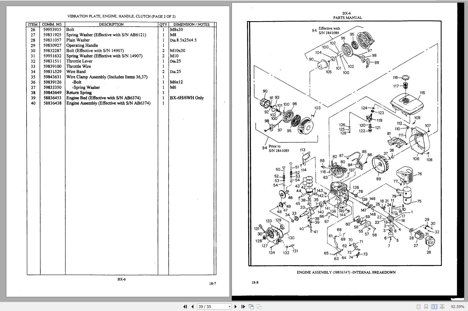 Ingersoll Rand Light Compaction BX-6 Operating & Maintenance Manual ...