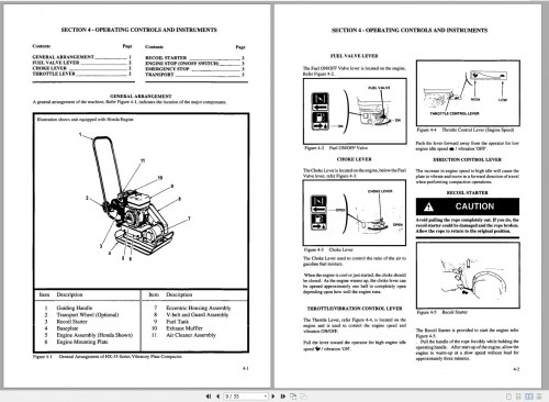 Ingersoll Rand Light Compaction HX35 Parts Manual, Operating and Maintenance Manual 2012 1