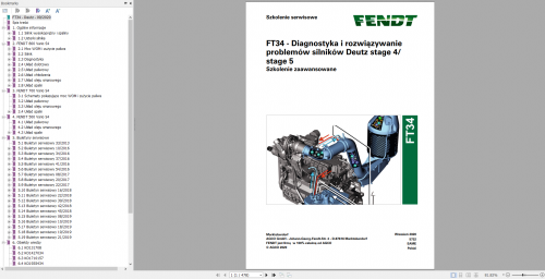 Fendt FT34 Deutz Stage 4 5 Engine Diagnostics and Troubleshooting Advanced Course Service Training M