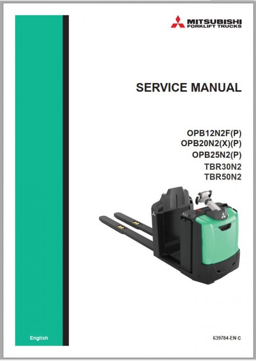 Mitsubishi Forklift TBR30N2 TBR50N2 Operation and Maintenance Manual, Service Manual EN ES PT