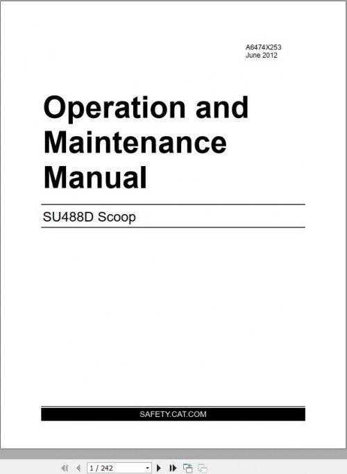 CAT Scoop 488D KS 488 2633R Operation and Maintenance Manual BI629652