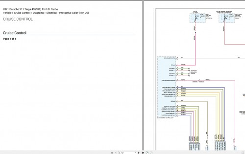 Porsche 911 Targa 4S (992) 2021 F6 3.0L Turbo Electrical Wiring Diagram 3