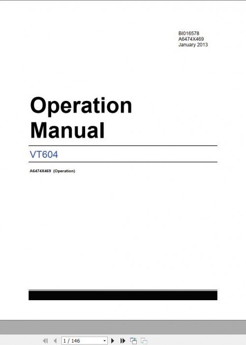 CAT Roof Support Carrier VT604 Operation Manual BI016578 1