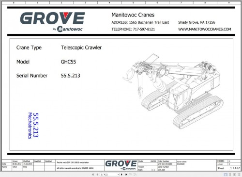 Grove Crane GHC55 Electrical Schematics EN DE