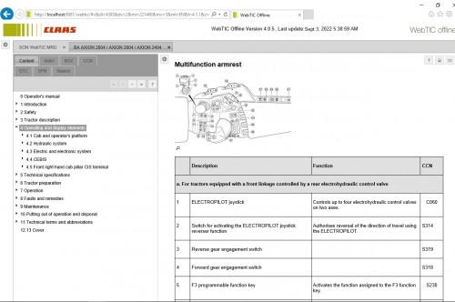CLAAS WebTIC Offline EN 09.2022 Operator Manual Repair Manual & Service Documentation EN DVD (5)