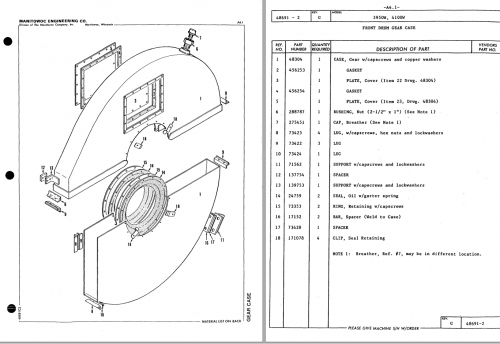 Manitowoc Crawler Crane 4100W Service Manual, Parts Catalog, Operators Manual & Schematic 4
