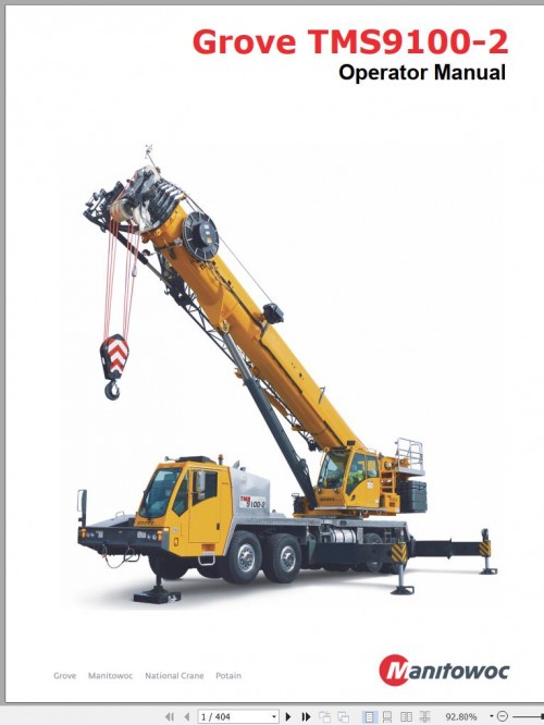 Grove Crane TMS9100 2 Operator Manual