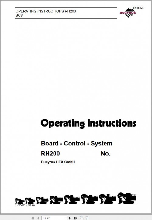 CAT RH200 Operating Instructions BI015328
