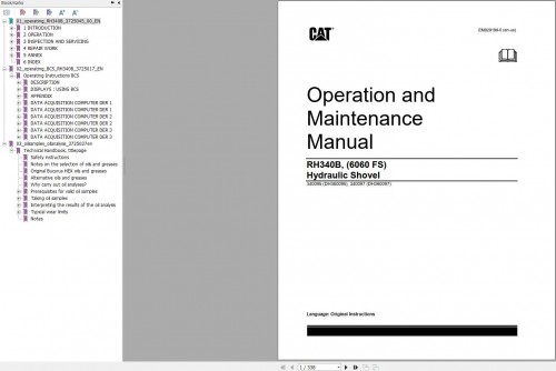 CAT RH340B Operation And Maintenance Manual EM029199